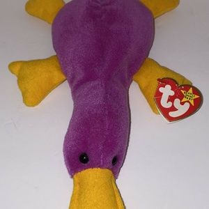 Ty Beanie Babies Patti The Platypus rare and original PVC pellets Style 4025